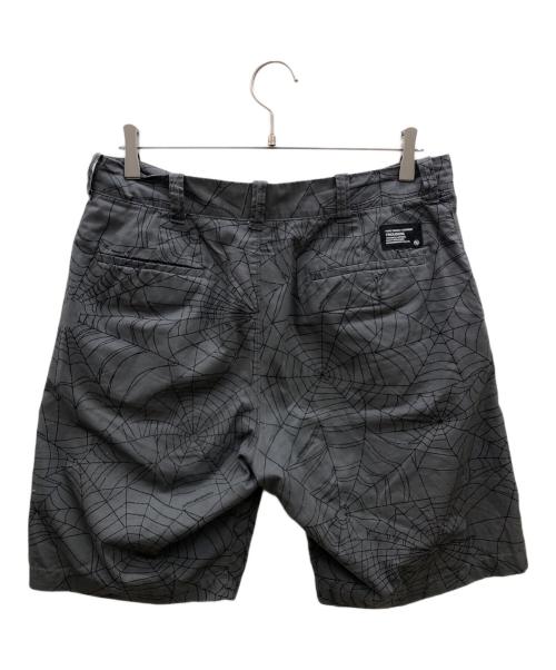 NEIGHBORHOOD（ネイバーフッド）NEIGHBORHOOD (ネイバーフッド) スパイダー　蜘蛛の巣柄 グレー×ブラック サイズ:Mの古着・服飾アイテム