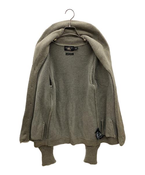 RRL（ダブルアールエル）RRL (ダブルアールエル) ニットカーディガン カーキ サイズ:Sの古着・服飾アイテム