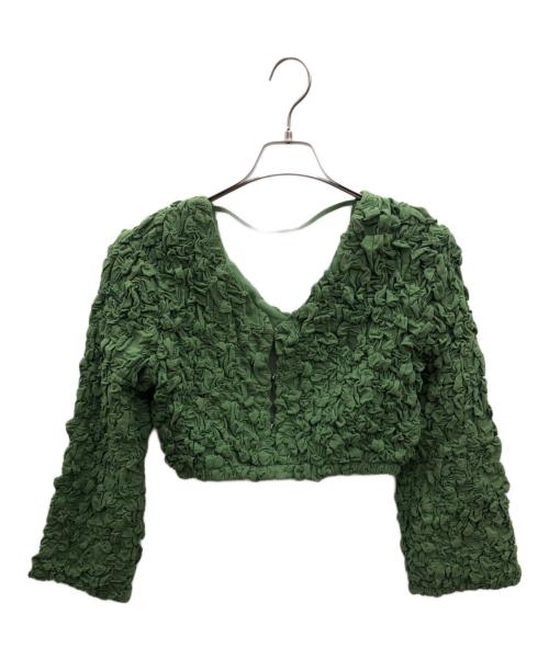 moussy（マウジー）moussy (マウジー) CRUMPLY GATHER ジャケット グリーン サイズ:1の古着・服飾アイテム