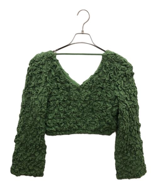 moussy（マウジー）moussy (マウジー) CRUMPLY GATHER ジャケット グリーン サイズ:1の古着・服飾アイテム