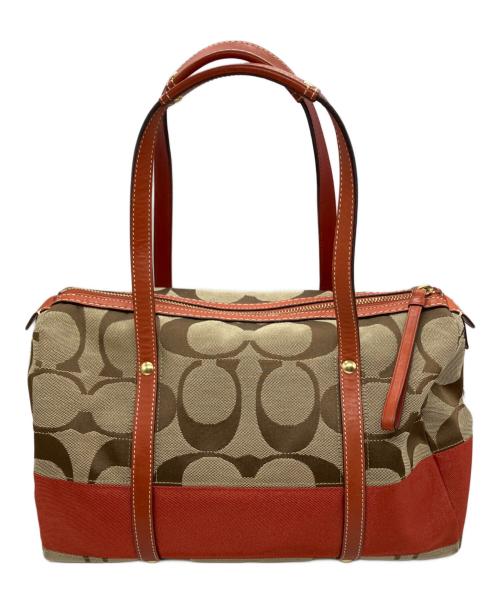 COACH（コーチ）COACH (コーチ) トートバッグ ベージュ×オレンジの古着・服飾アイテム