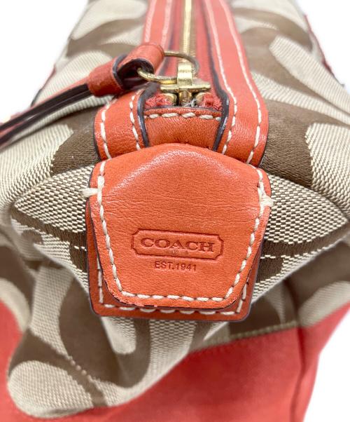 COACH（コーチ）COACH (コーチ) トートバッグ ベージュ×オレンジの古着・服飾アイテム