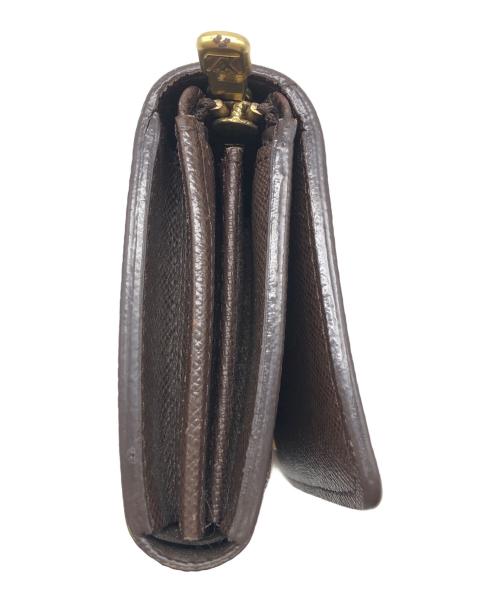 LOUIS VUITTON（ルイ ヴィトン）LOUIS VUITTON (ルイ ヴィトン) ダミエ　ポルトモネ・ビエ・トレゾール ブラウン×ブラックの古着・服飾アイテム
