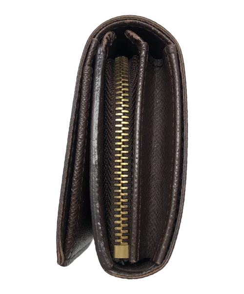 LOUIS VUITTON（ルイ ヴィトン）LOUIS VUITTON (ルイ ヴィトン) ダミエ　ポルトモネ・ビエ・トレゾール ブラウン×ブラックの古着・服飾アイテム