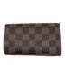 LOUIS VUITTON (ルイ ヴィトン) ダミエ　ポルトモネ・ビエ・トレゾール ブラウン×ブラック：25000円
