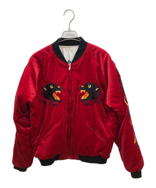 テーラー東洋（テーラートウヨウ）テーラー東洋 (テーラートウヨウ) スカジャン レッド×ホワイト サイズ:Lの古着・服飾アイテム