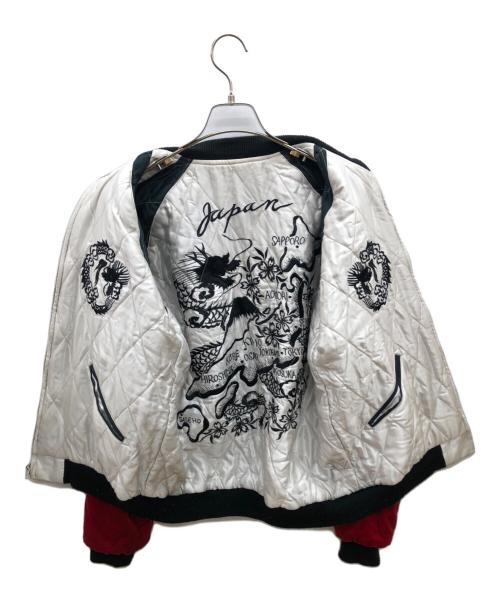 テーラー東洋（テーラートウヨウ）テーラー東洋 (テーラートウヨウ) スカジャン レッド×ホワイト サイズ:Lの古着・服飾アイテム