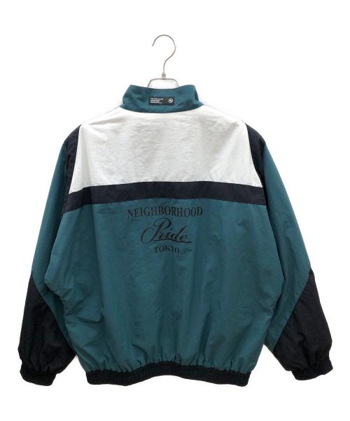 NEIGHBORHOOD（ネイバーフッド）NEIGHBORHOOD (ネイバーフッド) ナイロンジャケット グリーン×ブラック サイズ:Mの古着・服飾アイテム