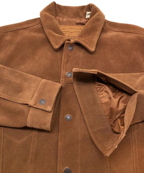 LEVI'S（リーバイス）LEVI'S (リーバイス) JOURNAL STANDARD (ジャーナルスタンダード) 別注TYPEⅢスウェードトラッカージャケット ブラウン サイズ:Mの古着・服飾アイテム