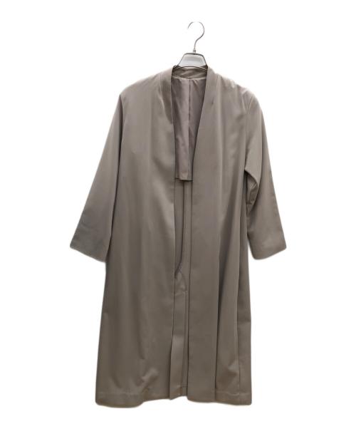 Mila Owen（ミラオーウェン）Mila Owen (ミラオーウェン) ノーカラーコート　 ブラウンの古着・服飾アイテム