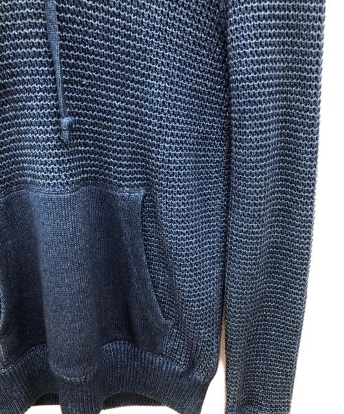 RRL（ダブルアールエル）RRL (ダブルアールエル) ニットフーディー ブルー サイズ:XSの古着・服飾アイテム