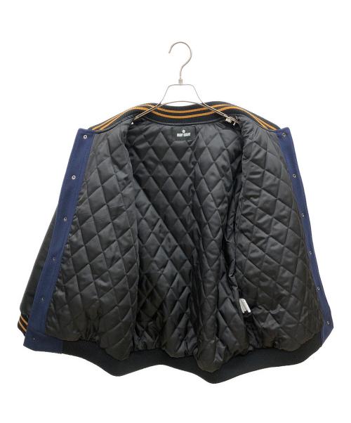 MARY QUANT（マリークヮント）MARY QUANT (マリークヮント) MQスタジャン ブルゾン ネイビー×ブラック サイズ:Mの古着・服飾アイテム