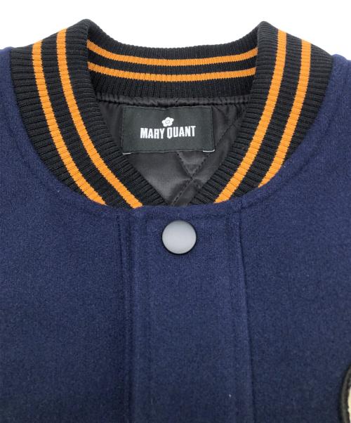 MARY QUANT（マリークヮント）MARY QUANT (マリークヮント) MQスタジャン ブルゾン ネイビー×ブラック サイズ:Mの古着・服飾アイテム