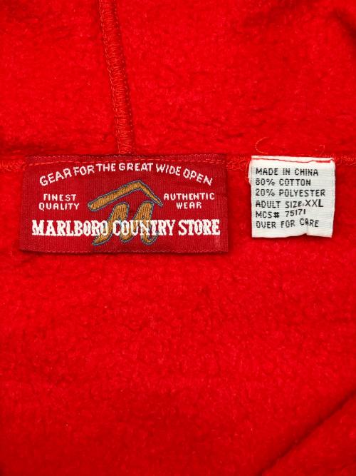 MARLBORO COUNTRY STORE（マルボロカントリーストア）MARLBORO COUNTRY STORE (マルボロカントリーストア) 90sプルオーバーパーカー　古着 レッド サイズ:XXLの古着・服飾アイテム