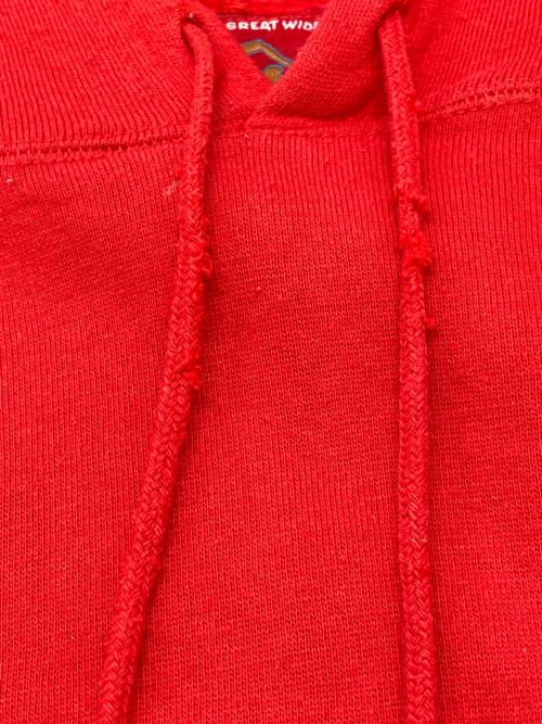 MARLBORO COUNTRY STORE（マルボロカントリーストア）MARLBORO COUNTRY STORE (マルボロカントリーストア) 90sプルオーバーパーカー　古着 レッド サイズ:XXLの古着・服飾アイテム