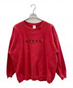 GUESSゲス）の古着「90s刺繍スウェット USA製 古着」｜レッド