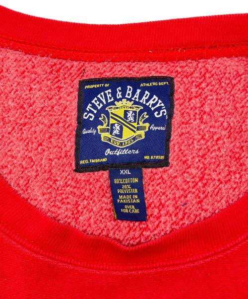 STEVE&BARRY'S（スティーブ&バリーズ）STEVE&BARRY'S (スティーブ&バリーズ) 90s刺繍スウェット　古着 レッド サイズ:XXLの古着・服飾アイテム