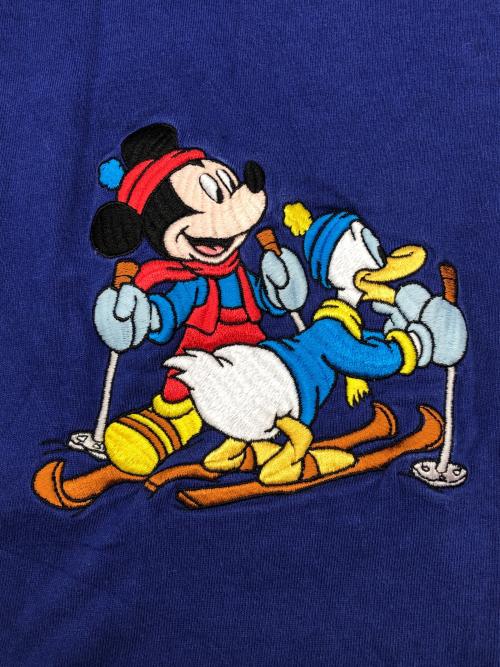 DISNEY（ディズニー）DISNEY (ディズニー) 90s刺繍カットソー　古着 ブルー サイズ:Lの古着・服飾アイテム