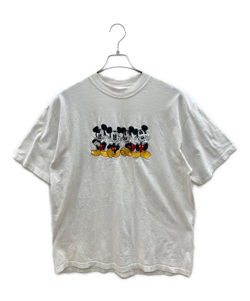 THE Disney Store（ザ ディズニー ストア）THE Disney Store (ザ ディズニー ストア) 90sミッキー刺繍Tシャツ　古着 ホワイト サイズ:Lの古着・服飾アイテム