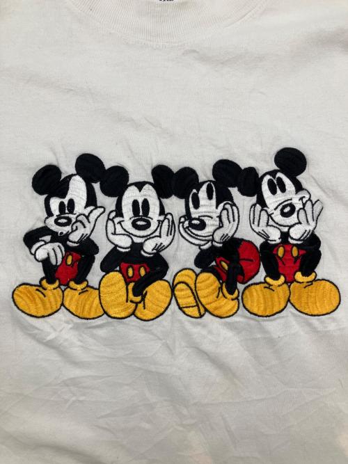 THE Disney Store（ザ ディズニー ストア）THE Disney Store (ザ ディズニー ストア) 90sミッキー刺繍Tシャツ　古着 ホワイト サイズ:Lの古着・服飾アイテム