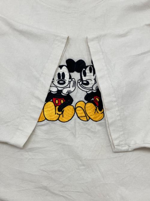 THE Disney Store（ザ ディズニー ストア）THE Disney Store (ザ ディズニー ストア) 90sミッキー刺繍Tシャツ　古着 ホワイト サイズ:Lの古着・服飾アイテム