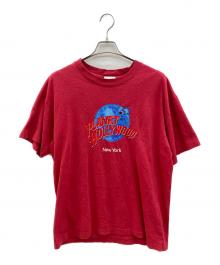 PLANET HOLLYWOOD（プラネットハリウッド）の古着「90sプリントTシャツ　ニューヨーク　シングルステッチ」｜レッド