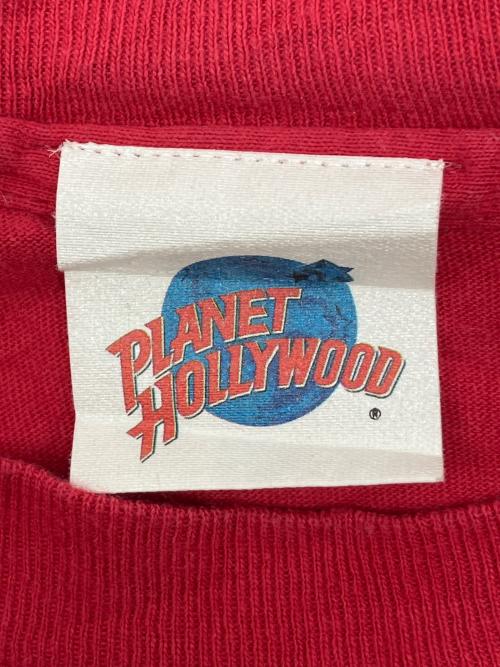 PLANET HOLLYWOOD（プラネットハリウッド）PLANET HOLLYWOOD (プラネットハリウッド) 90sプリントTシャツ　ニューヨーク　シングルステッチ レッド サイズ:Lの古着・服飾アイテム