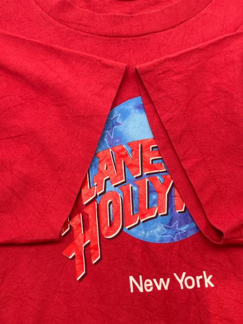 PLANET HOLLYWOOD（プラネットハリウッド）PLANET HOLLYWOOD (プラネットハリウッド) 90sプリントTシャツ　ニューヨーク　シングルステッチ レッド サイズ:Lの古着・服飾アイテム