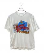 PLANET HOLLYWOODプラネットハリウッド）の古着「90sプリントTシャツ　プラハ」｜ホワイト