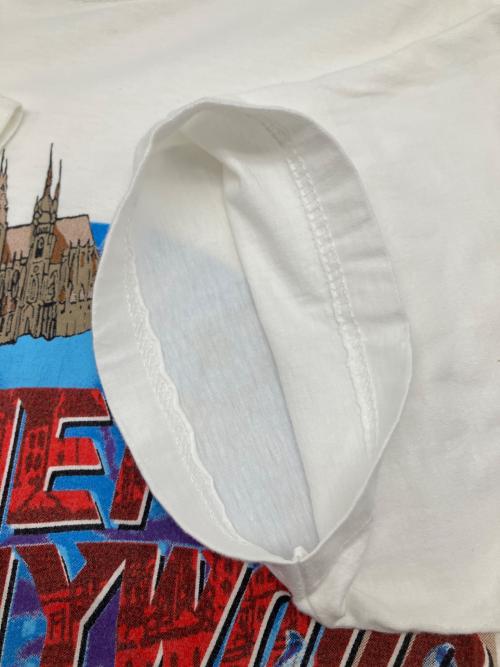 PLANET HOLLYWOOD（プラネットハリウッド）PLANET HOLLYWOOD (プラネットハリウッド) 90sプリントTシャツ　プラハ ホワイト サイズ:XLの古着・服飾アイテム