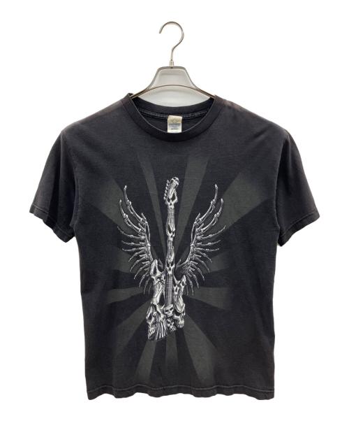 ALSTYLE APPAREL & ACTIVEWEAR（アレスタイルアパレル＆アクティブウェア）ALSTYLE APPAREL & ACTIVEWEAR (アレスタイルアパレル＆アクティブウェア) 00sプリントTシャツ　2枚タグ ブラック サイズ:Ｍの古着・服飾アイテム