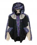 NIKEナイキ）の古着「90sナイロンジャケット 黒タグ 古着」｜ブラック×パープル