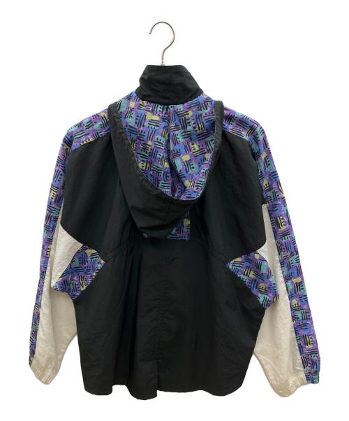 NIKE（ナイキ）NIKE (ナイキ) 90sナイロンジャケット 黒タグ 古着 ブラック×パープル サイズ:Ｍの古着・服飾アイテム