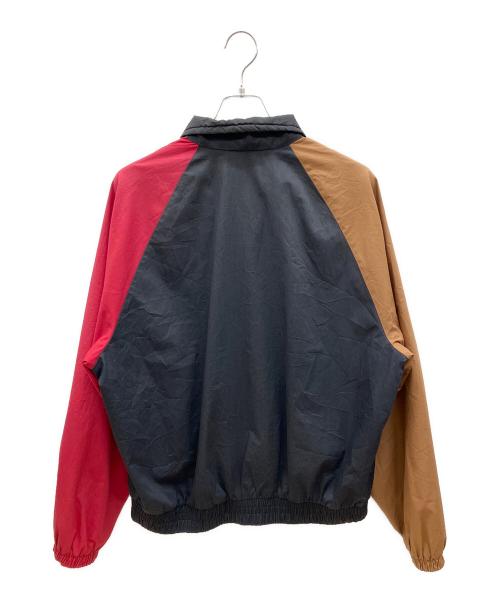 KING LOUIE（キングルイ）KING LOUIE (キングルイ) 80sジップアップブルゾン 紺タグ 古着 ブラック×ブラウン×レッド サイズ:Lの古着・服飾アイテム