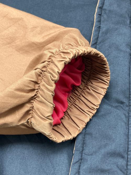 KING LOUIE（キングルイ）KING LOUIE (キングルイ) 80sジップアップブルゾン 紺タグ 古着 ブラック×ブラウン×レッド サイズ:Lの古着・服飾アイテム