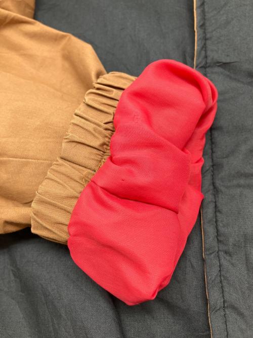 KING LOUIE（キングルイ）KING LOUIE (キングルイ) 80sジップアップブルゾン 紺タグ 古着 ブラック×ブラウン×レッド サイズ:Lの古着・服飾アイテム