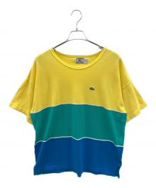 IZOD LACOSTE（アイゾッド ラコステ）の古着「70sロゴ刺繍Tシャツ　糸巻きタグ　古着」｜イエロー×グリーン×ブルー