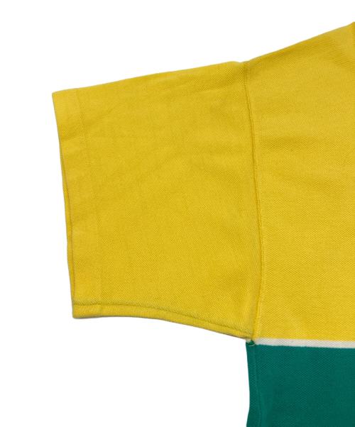 IZOD LACOSTE（アイゾッド ラコステ）IZOD LACOSTE (アイゾッド ラコステ) 70sロゴ刺繍Tシャツ　糸巻きタグ　古着 イエロー×グリーン×ブルー サイズ:XLの古着・服飾アイテム