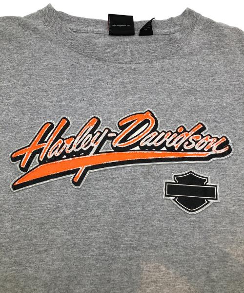 HARLEY-DAVIDSON（ハーレーダビッドソン）HARLEY-DAVIDSON (ハーレーダビッドソン) 00sロゴプリントTシャツ　古着 グレー サイズ:2XLの古着・服飾アイテム