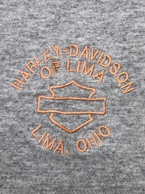 HARLEY-DAVIDSON（ハーレーダビッドソン）HARLEY-DAVIDSON (ハーレーダビッドソン) 00sロゴプリントTシャツ　古着 グレー サイズ:2XLの古着・服飾アイテム