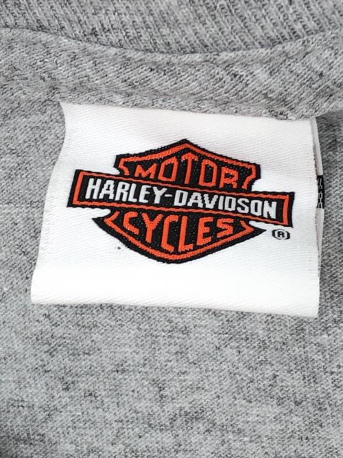 HARLEY-DAVIDSON（ハーレーダビッドソン）HARLEY-DAVIDSON (ハーレーダビッドソン) 00sロゴプリントTシャツ　コピーライト　2003年製 グレー サイズ:2XLの古着・服飾アイテム