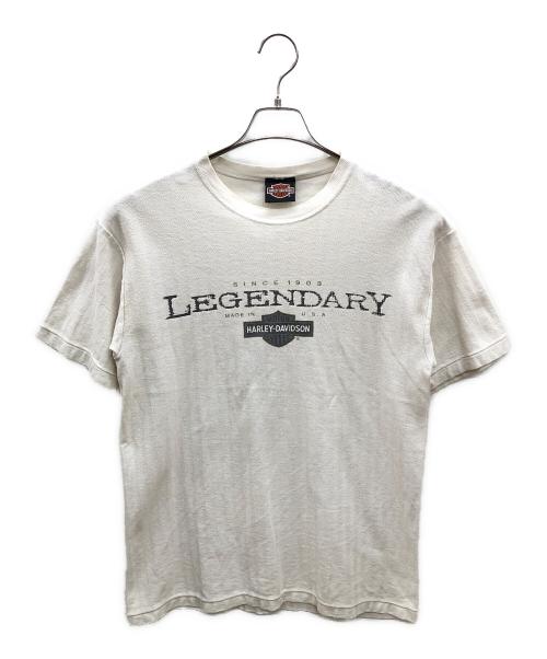 HARLEY-DAVIDSON（ハーレーダビッドソン）HARLEY-DAVIDSON (ハーレーダビッドソン) Cal Cru 90sプリントTシャツ　コピーライト　1998年製 ホワイト サイズ:Mの古着・服飾アイテム
