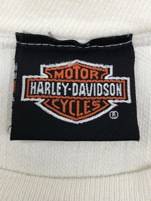HARLEY-DAVIDSON（ハーレーダビッドソン）HARLEY-DAVIDSON (ハーレーダビッドソン) Cal Cru 90sプリントTシャツ　コピーライト　1998年製 ホワイト サイズ:Mの古着・服飾アイテム