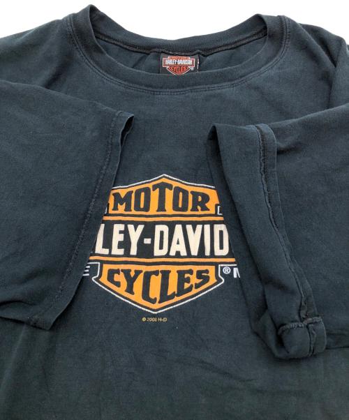 HARLEY-DAVIDSON（ハーレーダビッドソン）HARLEY-DAVIDSON (ハーレーダビッドソン) 00sロゴプリントTシャツ　コピーライト　2008年製 ブラック サイズ:3XLの古着・服飾アイテム