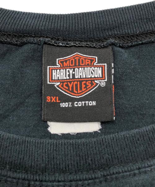 HARLEY-DAVIDSON（ハーレーダビッドソン）HARLEY-DAVIDSON (ハーレーダビッドソン) 00sロゴプリントTシャツ　コピーライト　2008年製 ブラック サイズ:3XLの古着・服飾アイテム