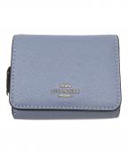 COACHコーチ）の古着「3つ折り財布」｜ブルー