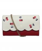 Kate Spadeケイトスペード）の古着「ショルダーウォレット」｜レッド×ホワイト