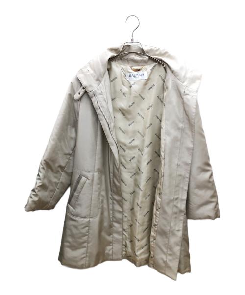 BALMAIN（バルマン）BALMAIN (バルマン) ファー襟中綿コート ベージュ サイズ:Lの古着・服飾アイテム