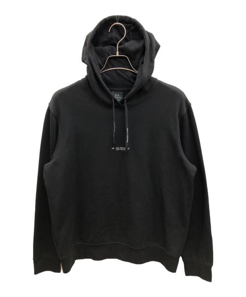 ARMANI EXCHANGE（アルマーニ エクスチェンジ）ARMANI EXCHANGE (アルマーニ エクスチェンジ) プルオーバーパーカー ブラック サイズ:Lの古着・服飾アイテム