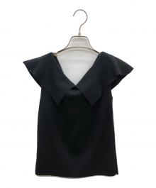 FRAY ID（フレイ アイディー）の古着「ノースリーブニット」｜ブラック